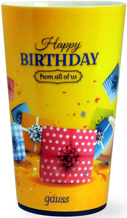

Стакан Gauss LC002 с подсветкой модель LCUP Birthday 3XLR44 LED, LC002