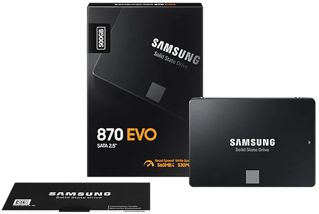 

Накопитель SSD 2.5'' Samsung MZ-77E500B/KR 870 EVO 500GB SATA 6Gb/s V-NAND 3bit MLC 560/530MB/s IOPS 98K/88K MTBF 1.5M, MZ-77E500B/KR