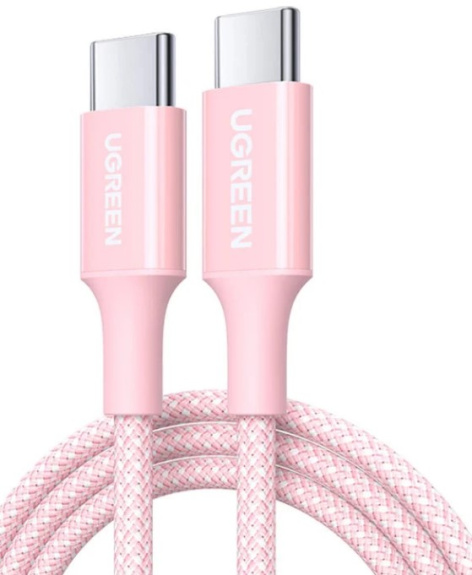 Изображение товара Кабель UGREEN L502 USB Type-C для зарядки и передачи данных яркий розовый