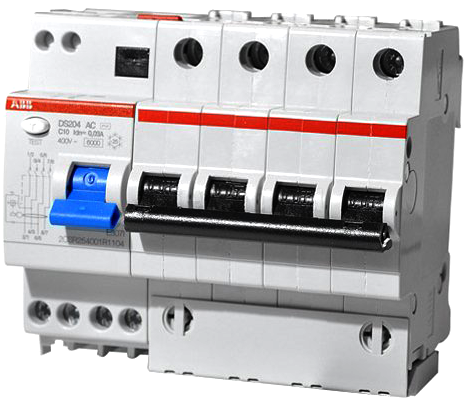 

Автомат дифференциальный ABB 2CSR254001R1104 DS204 4P 10А 30mA 6kA(АС) хар. С, 2CSR254001R1104