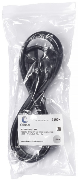 фото Кабель питания  Cabeus PC-189-VDE-1.8M в Воронеже