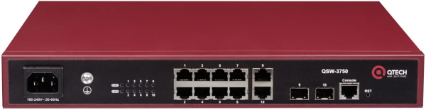 фото Коммутатор управляемый QTECH QSW-3750-10T-POE-AC-R в Перми
