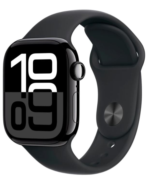 

Часы Apple Watch Series 10 GPS 42mm MWWF3 Jet Black Aluminium Case with Black Sport Band - M/L, Watch Series 10 GPS 42mm
