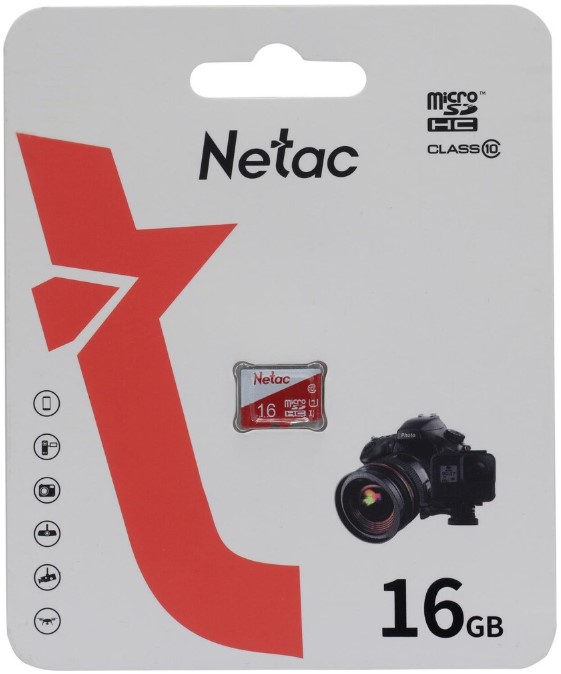 

Карта памяти MicroSDHC 16GB Netac NT02P500ECO-016G-S P500 Eco Class 10 без адаптера, NT02P500ECO-016G-S
