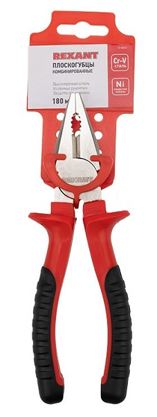 Изображение товара Плоскогубцы Rexant 12-4612, 180 мм, комбинированные, эргономичные