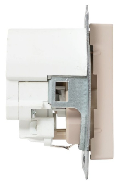 фото Розетка с заземлением с 2 USB  EKF UP1-SOI-111-2USBC