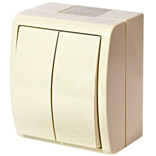 

Выключатель Simon 1594399-031 Simon 15 Aqua Бежевый 2-клавишный с/п наружный, IP54, 1594399-031
