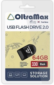 

Накопитель USB 2.0 64GB OltraMax OM-64GB-330-Black 330 чёрный, OM-64GB-330-Black