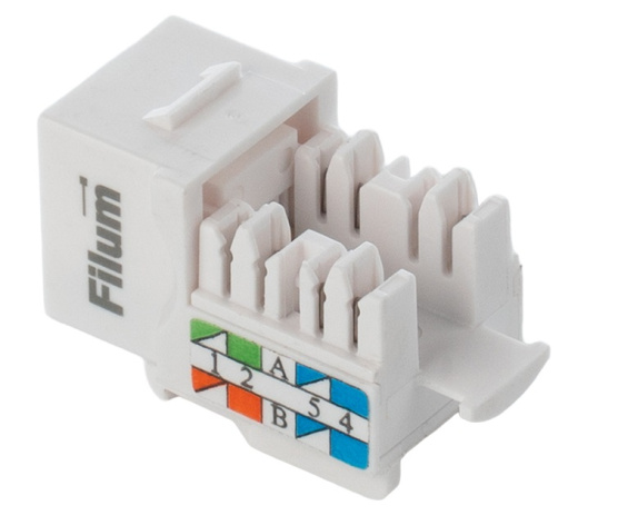фото Модуль Keystone RJ45 UTP Filum FL-KJ-U6A-WT-90 в Перми