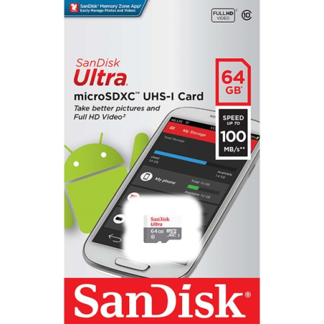 фото Карта памяти MicroSDXC 64Gb SanDisk SDSQUNR-064G-GN3MN в Омске