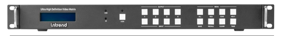 

Коммутатор матричный INTREND УВСН.468364.044 HDMI 4x4, разрешение 4К60, бесподрывный, с поддержкой видеостены, деэмбеддирование звука, УВСН.468364.044