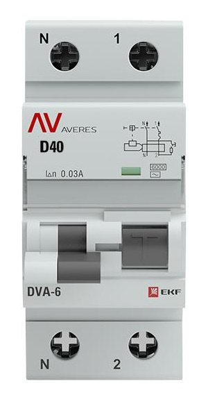 фото Автомат дифференциальный EKF rcbo6-1pn-40D-30-ac-av в Перми