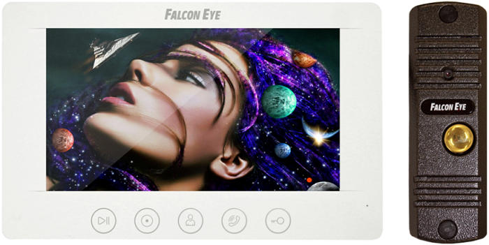 

Комплект Falcon Eye KIT- Cosmo видеодомофон: дисплей 7" TFT + Вызывная видеопанель: разрешение 900 ТВл, накладная,, KIT- Cosmo