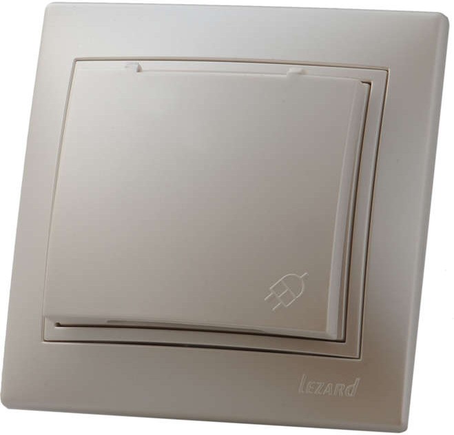

Розетка Lezard 701-3030-123 Mira 1-м СП 16А IP20 с заземл. с защ. крышкой со вставкой керамика жемчуж./бел. перламутр., 701-3030-123