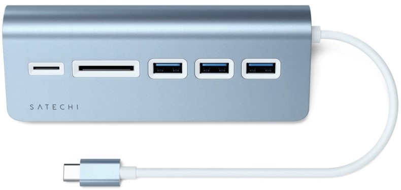 

Концентратор Satechi ST-TCHCRB USB Type-C/3*USB 3.0, SD, microSD, голубой, ST-TCHCRB