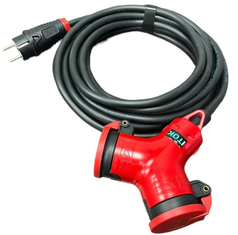 Изображение товара Удлинитель iTOK i-CONNECT-PRO-SU-KG-315-2-44-3 2 розетки кабель 3 м IP44