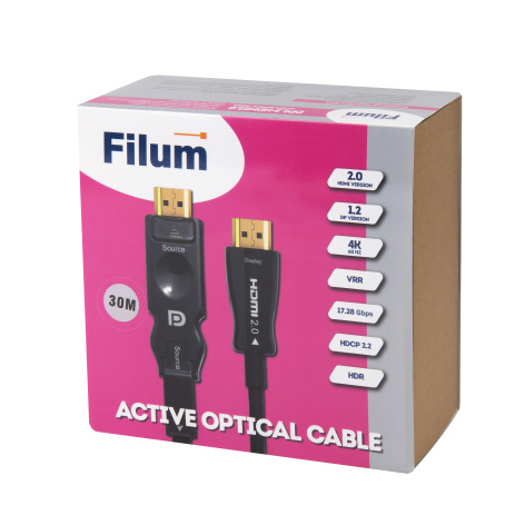 фото Активный оптический кабель Filum FL-AOC-DP1.2-HDMI2.0-30M в Санкт-Петербургe