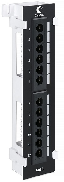 

Патч-панель Cabeus PL-12-Cat.6-WL-Dual IDC IDC настенная, 12 портов RJ-45, категория 6, с подставкой, 110 IDC, PL-12-Cat.6-WL-Dual IDC