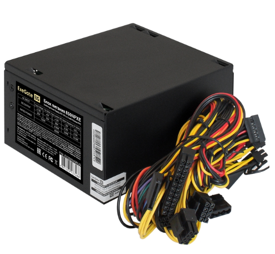 

Блок питания ATX Exegate 850NPXE EX292245RUS-PC 850W, 120mm fan, black, кабель 220V в комплекте, 850NPXE