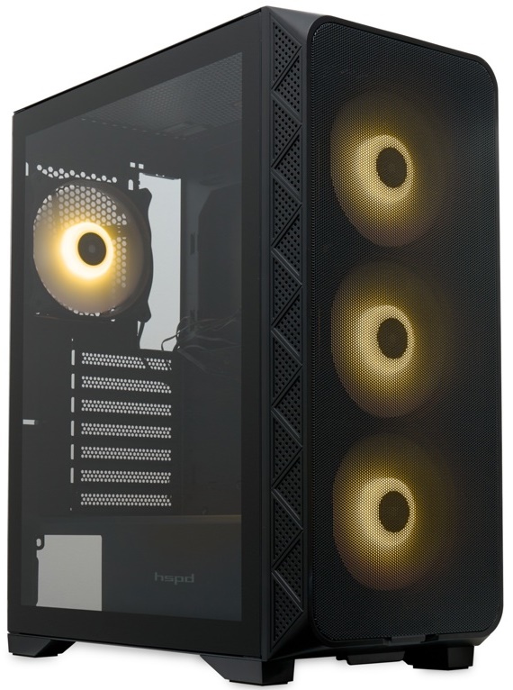 

Корпус ATX HSPD M521 без БП, Black, 2*USB 3.0, M521