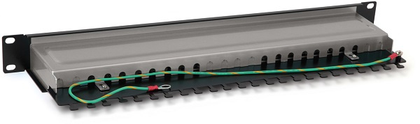 фото Патч-панель 19", 24xRJ45, FTP, Кат. 5е Hyperline PP3-19-24-8P8C-C5E-SH-110D в Казани