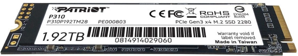 фото Накопитель SSD M.2 2280 Patriot Memory P310 в Уфе 1920 ГБ