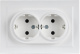 фото Розетка двухместная с заземлением  IEK BR-R24-16-K91-F