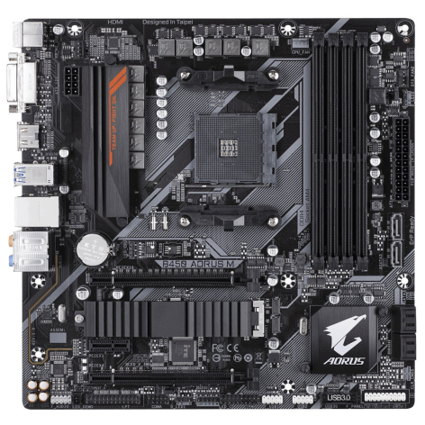 фото Материнская плата mATX GIGABYTE B450 AORUS M