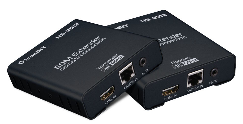 

Удлинитель сигнала IconBit HS-2512 HDMI поддержка 4К60, дистанция до 60 метров, HS-2512