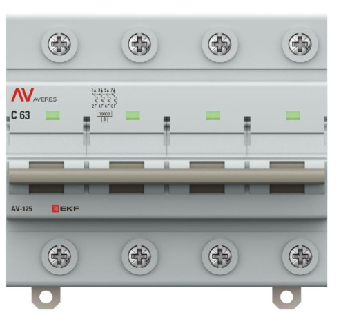 фото Автоматический выключатель  EKF mcb125-4-63C-av в Перми