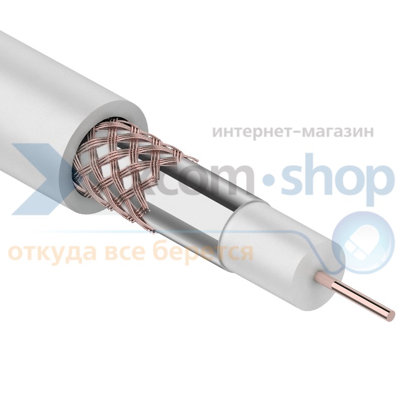 

Кабель Rexant RG-59U+CU, (64%), 75 Ом, 305м., белый 01-2651, RG-59U+CU, (64%), 75 Ом, 305м., белый