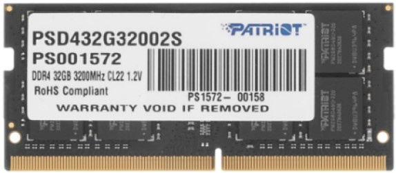 фото Модуль памяти SODIMM DDR4 32GB Patriot Memory PSD432G32002S в Ростове-на-Дону