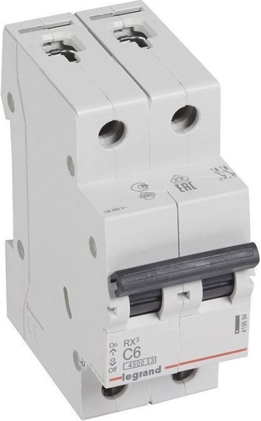 Изображение товара Автоматический выключатель Legrand 419694 серии RX³ 6 А IP20