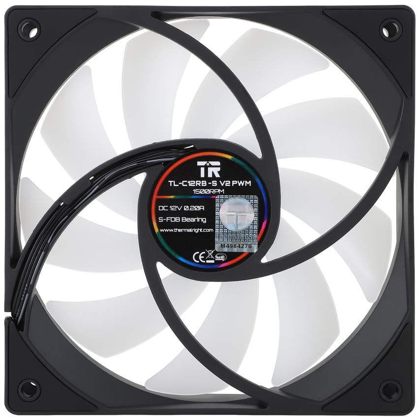 

Вентилятор для корпуса Thermalright TL-C12RB-S V2 120mm, 1500rpm, 58CFM, 25.6dBa, 4-pin PWM, TL-C12RB-S V2