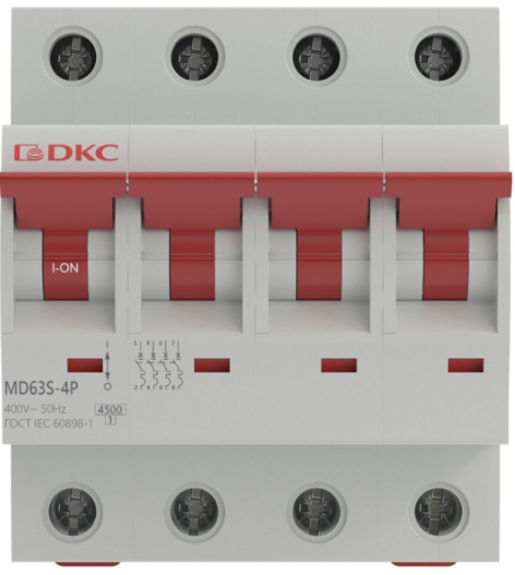 фото Автоматический выключатель модульный DKC MD63S-4PC16