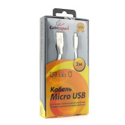фото Кабель интерфейсный Cablexpert CC-G-mUSB01W-3M