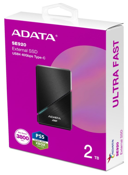 фото Внешний SSD USB4 ADATA SE920-2TCBK в Перми 2000 ГБ