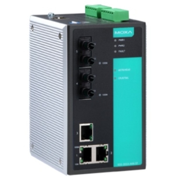 

Коммутатор управляемый MOXA EDS-505A-MM-ST-T 3x10/100 BaseTx ports, 2 multi mode 100Fx ports, EDS-505A-MM-ST-T