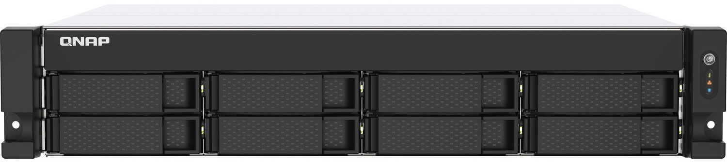 Сетевой RAID-накопитель QNAP TS-853DU-RP-4G 8*3,5"/2,5", 2*2,5 GbE BASE-T, HDMI-порт, стоечное исполнение, 2*БП, Intel Celeron J4125 2,0 ГГц (2,7 ГГц)