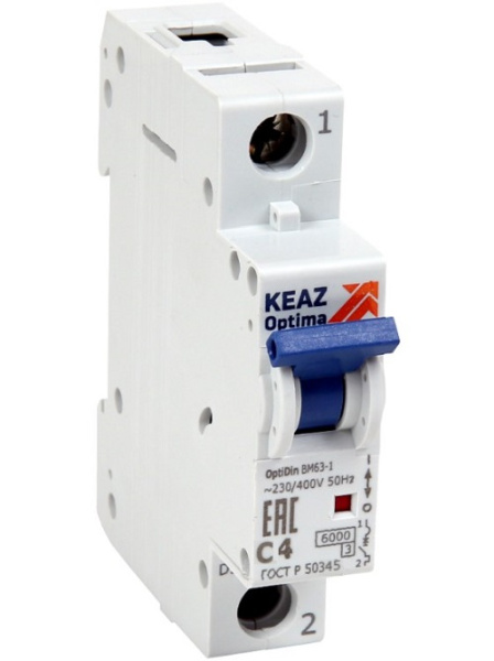 Изображение товара Автоматический выключатель КЭАЗ 293216 1П 20A 230V