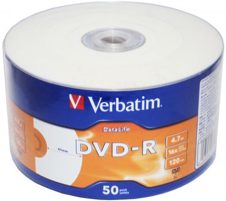 

Диск DVD-R Verbatim 43793 4.7Gb 16x bulk (50шт) Printable, 43793