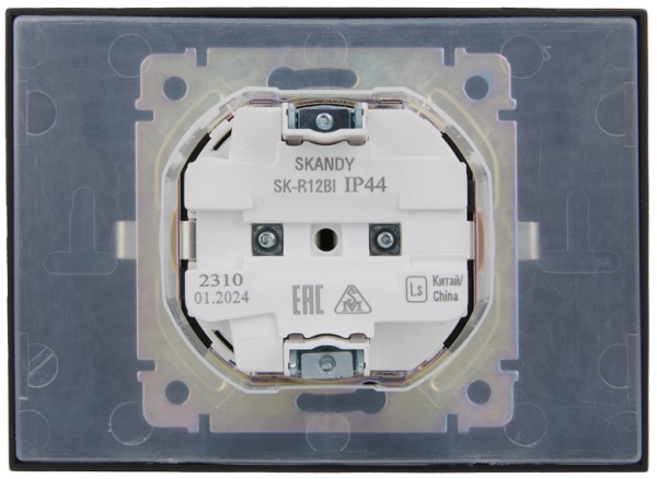 фото Розетка двухместная с заземлением в сборе IEK SK-R26-16-44-K02-F в Казани