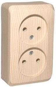 

Розетка Schneider Electric PA16-005D Этюд 2-ая без заземления, без шторок, наружная,16 А, 250 В, 3680 Вт, IP20, в сборе (сосна), PA16-005D