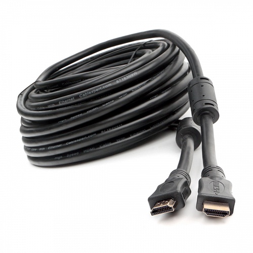 

Кабель интерфейсный HDMI Cablexpert CCF2-HDMI4-20M 20м, v1.4, 19M/19M, черный, позол.разъемы, экран, 2 ферр кольца, CCF2-HDMI4-20M