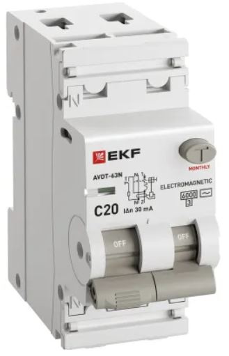 фото Автомат дифференциальный EKF D63N26M20C30 в Челябинске