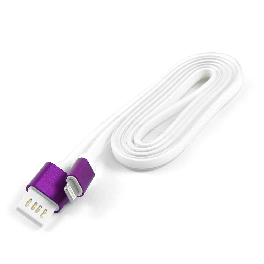 

Кабель интерфейсный USB 2.0 Cablexpert AM/Lightning 8P CC-ApUSBp1m 1 м, силиконовый шнур, разъемы фиолетовый металлик, пакет, AM/Lightning 8P