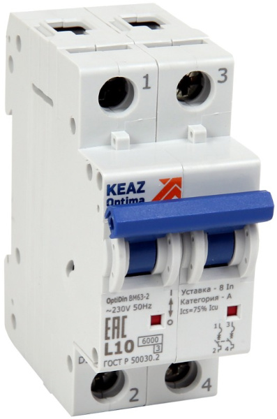 Изображение товара Автоматический выключатель КЭАЗ OptiDin BM63 260643 6 А