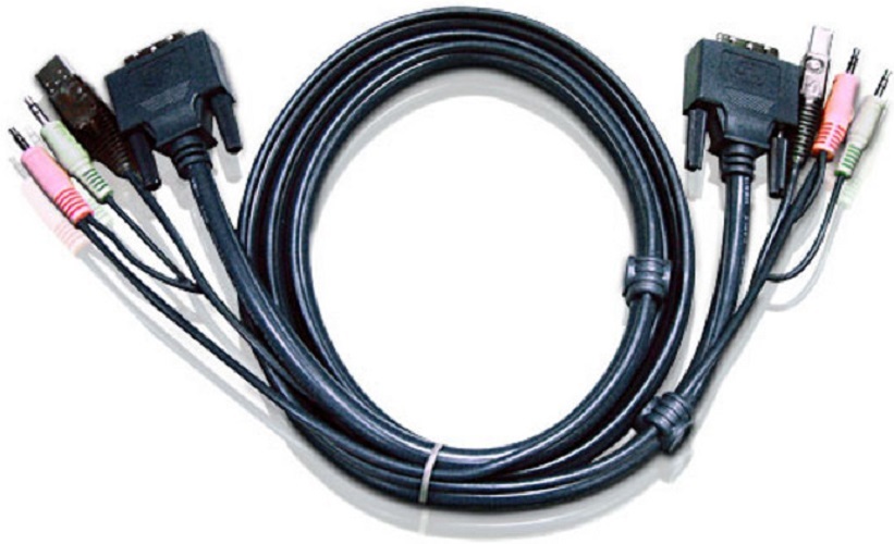 

Кабель Aten 2L-7D02UD мон+клав+мышь USB+аудио, DVI-D Dual Link+USB A-Тип+2xRCA=>DVI-D Dual Link+USB B-Тип+2xRCA, Male-Male, опрессованный, 1.8 м, черн, 2L-7D02UD