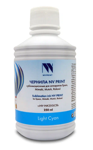 

Чернила NVP NV-INK250LCSb сублимационные для аппаратов Epson, Mimaki, Mutoh, Roland (250ml) Light Cyan, NV-INK250LCSb