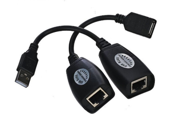 фото Кабель интерфейсный USB 2.0 удлинитель VCOM AM-AF/RJ45Fx2 в Ростове-на-Дону